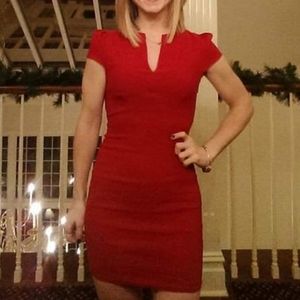 Red body contour dress from windsor
